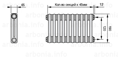 Схема (чертеж) радиатор